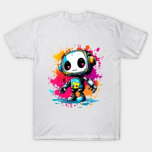 Cute cartoon Robot. Funny cyborg. T-Shirt